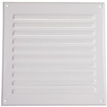 ventilación Systems - 8 x 8 pulgadas - Blanco - Cubierta de ventilación de metal - Rejilla cuadrada de ventilación - Cubierta de rejilla - visualización de insectos incorporada - Ventilación HVAC para