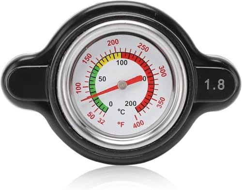 Aramox Tappo Radiatore Indicatore Temperatura, Tappo Radiatore Ad Alta Pressione con Indicatore di Temperatura 1,8 Bar 1638630001 Sostituzione per CR250R
