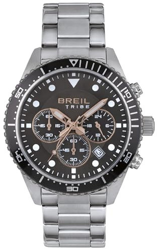 Breil Orologio UOMO SAIL quadrante MONO-COLORE GRIGIO movimento CRONOGRAFO QUARZO e BRACCIALE ACCIAIO ARGENTO EW0580
