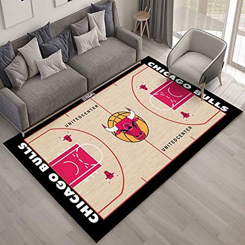 FTMGGDG Kreativer Teppich - NBA-Basketball Decken - Trendige Fußmatten für das Schlafzimmer von Jungen 140x200cm