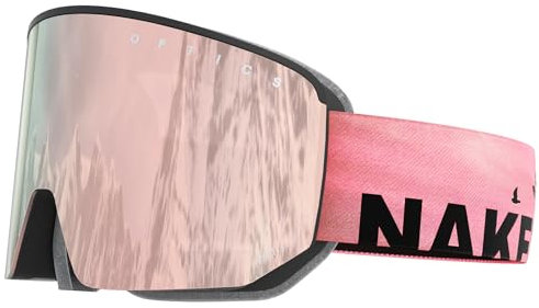 NAKED Optics NOVA Skibrille Männer, Ski Brille Frauen, Snowboardbrille, Ski-Brille schlechtes Wetter, Schibrille mit optionalen Wechselgläsern, Skiing Goggles (NOVA Birdy, ohne Schlechtwetterglas)