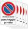 Pubblimania PARCHEGGIO PRIVATO DIVIETO DI SOSTA Cartello in Alluminio per esterno metallo resistente spessore 3 mm (N. 5 Cm 20x30)