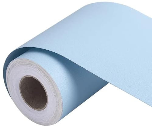 VisitRyl Peel and Stick Wallpaper Borders Self-Adhesive for Bathroom Wall Border Sticker Home Ceiling Decorative Border for Living Room Kitchen Light Blue 5cm X 500cm