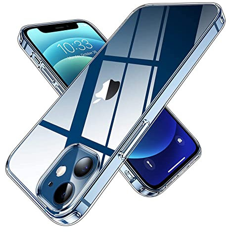 MAXIMUM RANGE E-SELLERS Crystal Clear iPhone 12 Mini Case 5.4inch [Non-Yellowing & Eternal Clarity] Ultra Thin Slim Fit Silicone iPhone 12 Mini Phone Cover- Pure Clear (5.4”)