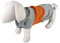 duvoplus, Hundepullover Cozy L – 60 cm grau/orange Strickpullover mit gedrehtem Muster, leicht über den Kopf zu ziehen, 100% Acrylwolle, hat Zwei Löcher für die Vorderbeine