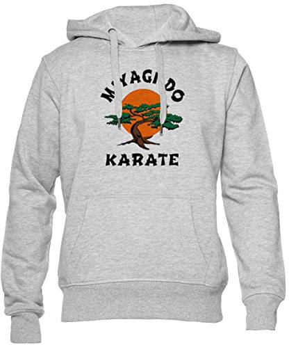 BIOCLOD Miyagi Do Männer Frauen Unisex Kapuzenpullover Grau Men Women Hoodie Grey