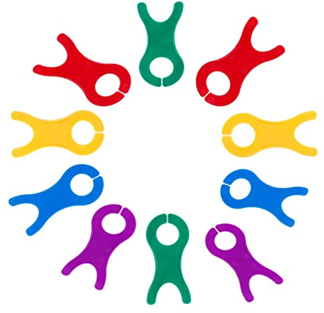 BOBOZHONG Garnspulen Spule,10 Stück Spulenhalter Clips Board Garn Faden Wickeln Kunststoff Wolle Wickeln Board Weben Winder Werkzeug für Nähen Häkeln Kreuzstich
