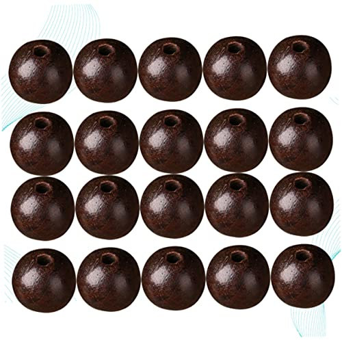 EXCEART 200pcs Wood Beads DIY Jewelry Making Jewlery Bracelet Beads Circle Beads Jewelry Making Bead Fashion Beads Ornament Agarwood Rosary Accessories Scattered Beads Crafts