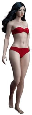 1/6 Scale Weiblicher Körper, TBLeague 12inch Kleine Brust Super Flexible Nahtlose Action Figur Körper Puppe Sammlung (S46 Pale Skin with Head)