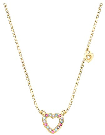 Sofia Milani - Damen Halskette 925 Silber - mit Zirkonia Steinen - Herz Anhänger
