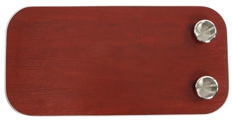 Tischplatte, Wasserdichte Bootstischplatte, Aluminiumlegierung, Handversiegelt, 2 Getränkehalter, Schön für Marine, Boot, Yacht (Dunkelrot)