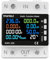 Misuratore di energia Tester Din Rail Elettricità Usage Monitor 8 in 1 Multi-Function Meter Colore LCD Voltmetro Ammometro Watt Kwh Frequenza Misuratore di Temperatura di Potenza Termometro (KWS-302)