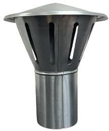 Baumeister.tech Regenhaube aus Titanzink Abdeckung für Kaminrohr Rauchrohr Schornstein Schornsteinschutz 100mm Durchmesser