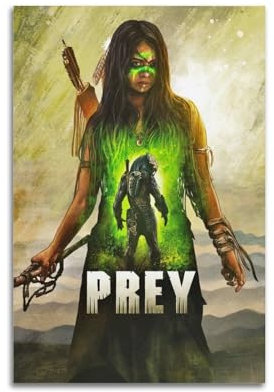 VerimP Prey Filmposter Vintage Art Poster Wandkunst Dekor Leinwand Poster & Drucke Wandposter für Zimmer Ästhetisch 60 x 90 cm Unrahmen-Stil