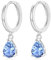 Ohrringe Silber 925 Hängend AAA Tansanit Zirkonia Creolen Ohrhänger Damen Frauen Schmuck Geschenk