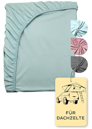 Adventure Xperience Dachzelt Zubehör Spannbettlaken 240x160 und 240x165 - kuscheliges Mikrofaser Spannbetttuch, Bettlaken für Dachzelte 220-240 * 160, Ocean