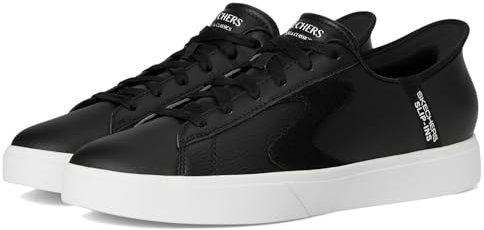 Skechers Hands-Free Slip-ins Eden LX Strando, Zapatillas Hombre, Black Duraleather White Trim, 41 EU