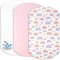 Lovely Hippo 2 Sabanas Minicuna Colecho 100% Algodon + 1 Protector de colchón Impermeable para minicuna Bebe – 50x83cm - Compatible con cunas, colchon (Arco Iris, 60 x 80 cm)