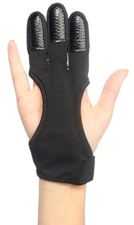 3 Finger Bogenschießen Handschuhe Fingerschutz, Bogenschießen Handschuh Schutz, Unisex Schießhandschuh, Einstellbar Outdoor-Sport Fingerschutz Handschuhe, Schutz der Finger Bogenhandschuh, 1Stück