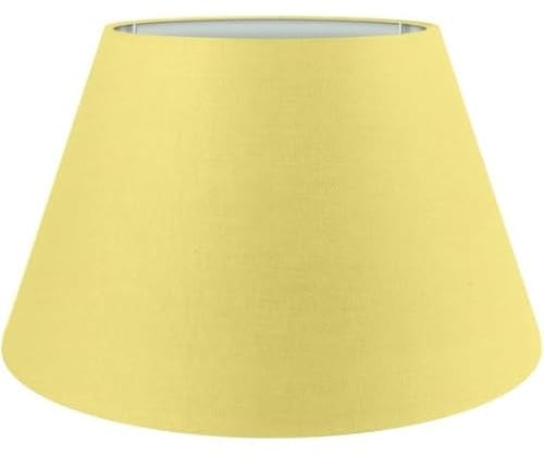 Wogati® Premium Lampenschirm | Größe: L | Farbe: Gelb | E14/E27 | konisch | Baumwolle | für Stehlampen, Hängelampen, Tischlampen, Deckenlampen