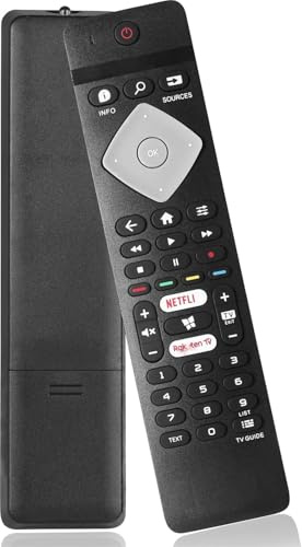 Ersatz TV Fernbedienung kompatibel mit Philips Ambilight 4K Smart TV Fernseher BRC0884301/01