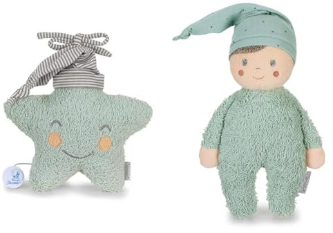 Sterntaler Spieluhr L Stern Puder grün und Spielpuppe Junge Maxi