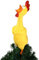 Tree Buddees Lustige Weihnachtsbaumspitze aus Gummi, Huhn, groß, 35,6 cm
