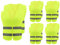 Abiyou 10PCS Warnweste, Reflektierende Sicherheitswesten, 360 Grad Reflektierenden Streifen Weste, Auto Reflektorweste, Neon Gelb Reflektierend Warnweste, für Fahrern,Arbeitskräften,Erwachsene (Gelb)
