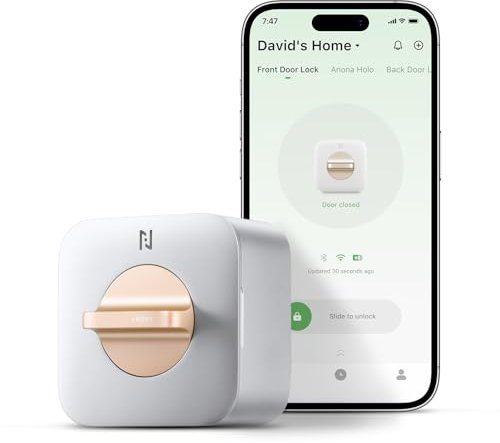 Anona Holo Wi-Fi Smart Lock, Keyless Entry Door Lock with APP Remote Control, Auto-Lock & Anomaly Detection, Non-Destructive Installation, Supports Alexa, Apple Home, Matter