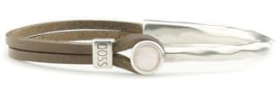 QOSS Armband COCO taupe Stein creme Größe L