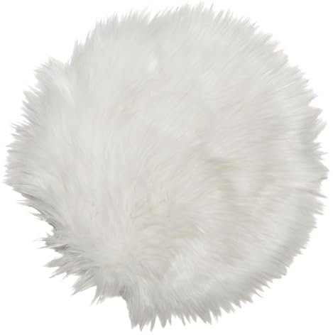 Casa Nova Deko-Fell - Ø 35 cm - Weiß - Acryl - Polyester