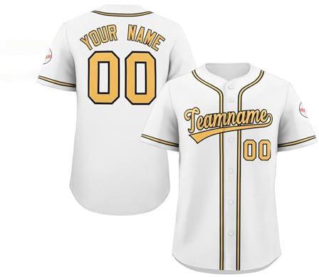 Benutzerdefinierte Baseball-Trikots, Personalisierte Druck Namennummern Baseballtrikot Button-Down Baseball Shirts Individuelle Baseball Shirts Für Männer Frauen Jugendliche Sportuniform
