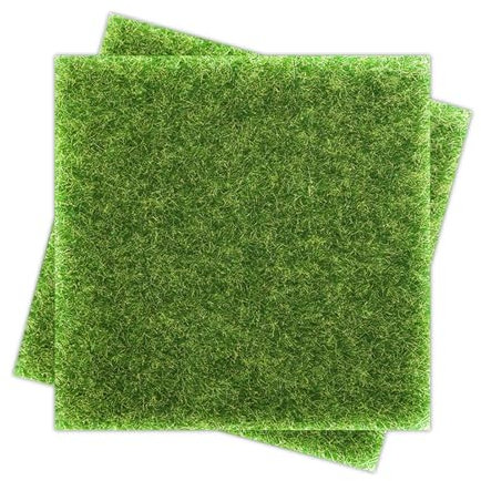 Dreamil Lot de 2 Gazon Artificiel Décoration Maison 15 x 15 Rouleaux de Gazon Artificiel Paysage Miniature Décoration Gazon Artificiel Artisanat