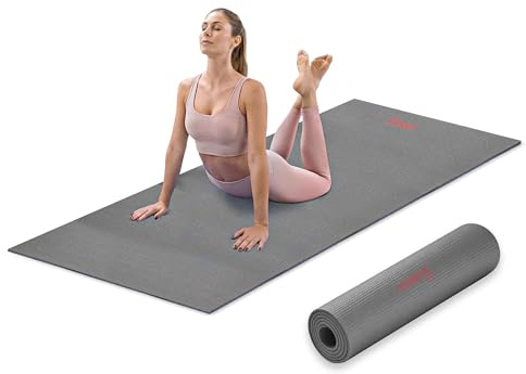 Sunny Health & Fitness Fitness-Yogamatte – Fester Studio-Halt für Stabilität & geerdete Balance – Langlebig, reißfest & tragbar für Yoga, Pilates & Bodenworkouts – Blau – Nr. 031-GY