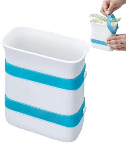 Krujecnt Freezer Food Block Maker, Vertical Freezer Food Block Maker Cubes For Soup Organizer, 6 Cup Soup Containers, Meal Prep Bag Container To Freeze Leftovers And Yogurt In Fridge