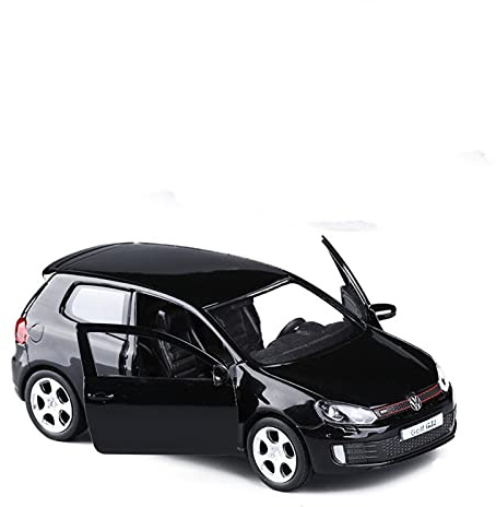 Miniatur Motorfahrzeug-Modelle Maßstab 1 36 High Imitation Alloy Modellauto Für Volkswagen Golf 6 Metallauto Spielzeug Diecast Car Fertigmodell(Schwarz)