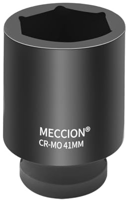 Meccion Douille à Chocs 41mm en 3/4 Pouce Entraînement, Robuste Cr-Mo 6 Pans Douille Profonde, 78mm Longue