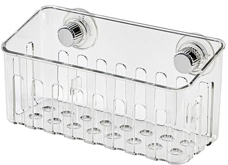 BDKMMS Sponge Holder, Suction Cup Sink Caddy Organizer with Drainage Design, Detachable Sponge Organizer for Kitchen Sinks