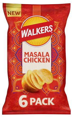 Walkers Crisps Masala Chicken Flavour Multipack 6x25g