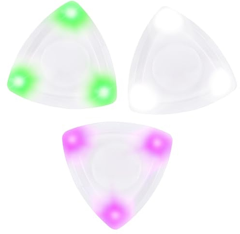 Milisten Led Gitarrenplektren 3 Stück Leuchtendes Plektrum Für Akustische Gitarre Gitarre Picks Led Zubehör Weicher Klang Für Nachtspiel Und Auftritte