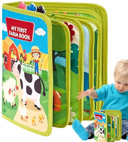 Aktivitätsspielzeug für Kinder – Lernspiel Bauernhof, interaktives Lernbrett, sensorisches Entwicklungswerkzeug, Feinmotoriktrainer | nützlich für Kinder im Vorschulalter, Ma