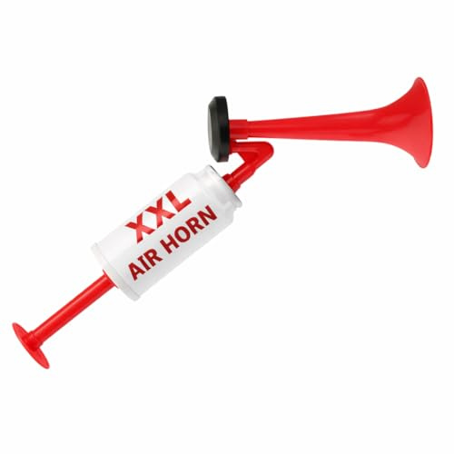 STUWU XXL Druckluftfanfare 44 cm – Extra große manuelle Fanfare – Ohne Gas – Wiederverwendbar