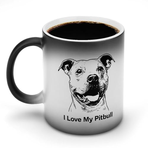 I Love My Pitbull1 Funny Color Changing Mug 12 Oz Ceramic Coffee Cup