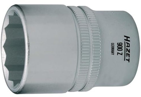 HAZET Steckschlüsseleinsatz Doppelsechskant 900Z-32 32mm I Antrieb 1/2 Zoll I Chrom-Vanadium-Stahl, robustes Design
