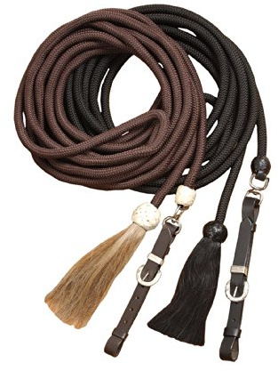 Tough 1 Royal King Braided Mecate Rope Lunge Line, Black , 22 feet long