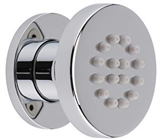 Nuie A355 ǀ Modern Bathroom Shower Accessories Round Sheer Body Jet with Swivel, 105mm x 53mm, Chrome