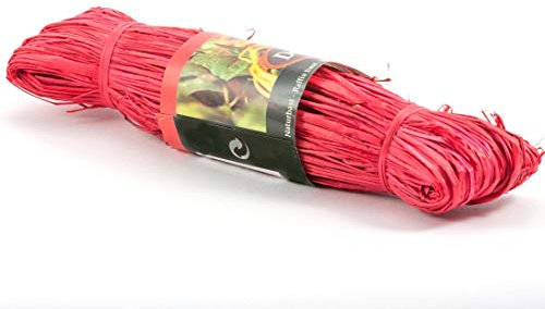 bambus-discount.com Naturbast, 100cm, rot - Bastmaterial Naturbastbänder