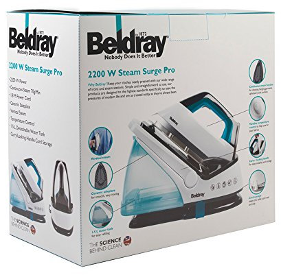 Beldray BEL0434 Steam Surge Pro Steam Generator Iron Station, 2200W, Turquoise/White