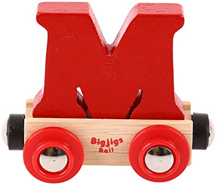 Bigjigs Rail Rail Name Letter M (Dark Red)
