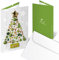 Logbuch-Verlag Set 10 Weihnachtskarten grün gold weiß 11,5 x 17 cm Klappkarten mit Kuvert - Grußkarten Weihnachten weihnachtlich für Kunden Geschäftspartner Weihnachtspost